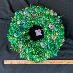 Vintage Glass Ornament Wreath